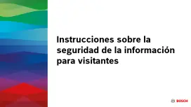 Instrucciones para la seguridad de la información para visitantes