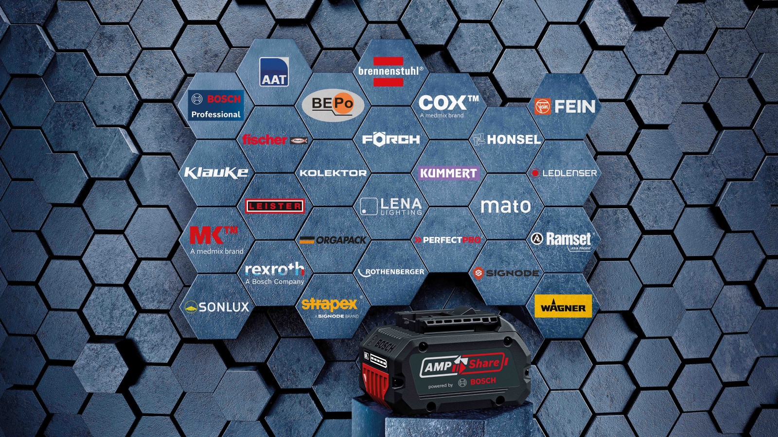 Bosch, Fein y Rothenberger crean la alianza de baterías AmpShare